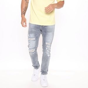 FASHION NOVA MENS Distressed Skinny Jeans